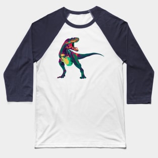 Rainbow Dino Baseball T-Shirt